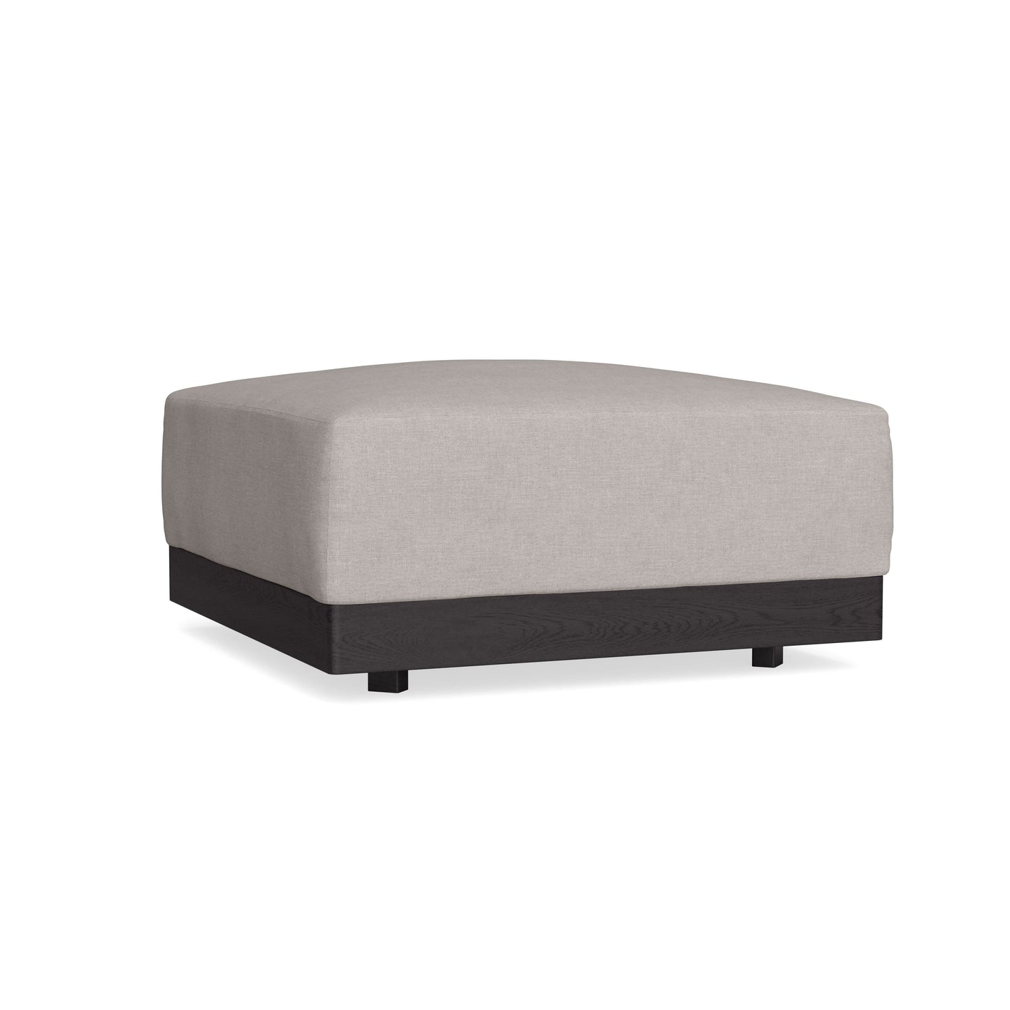 Modular Bondi Black Ottoman in Cloud | Classic Blend