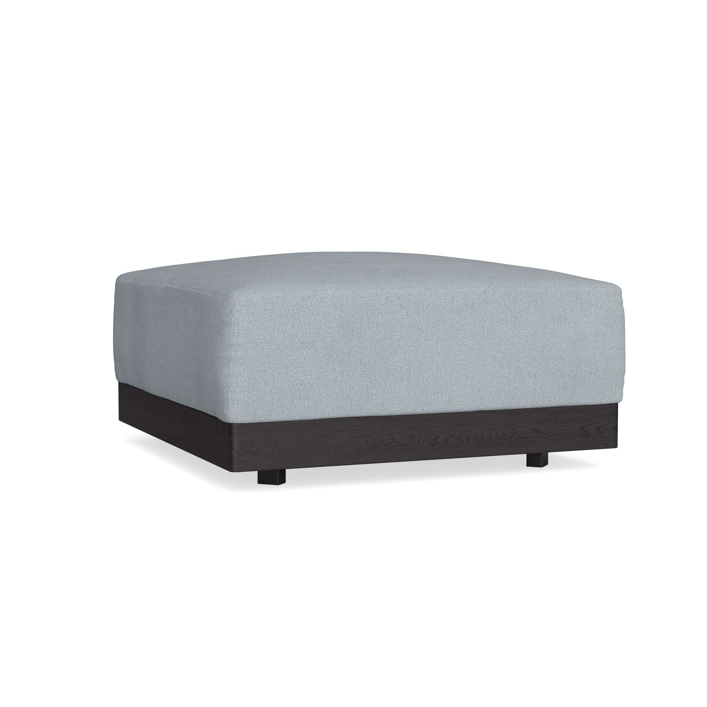 Modular Bondi Black Ottoman in Ash | Memory Foam Blend