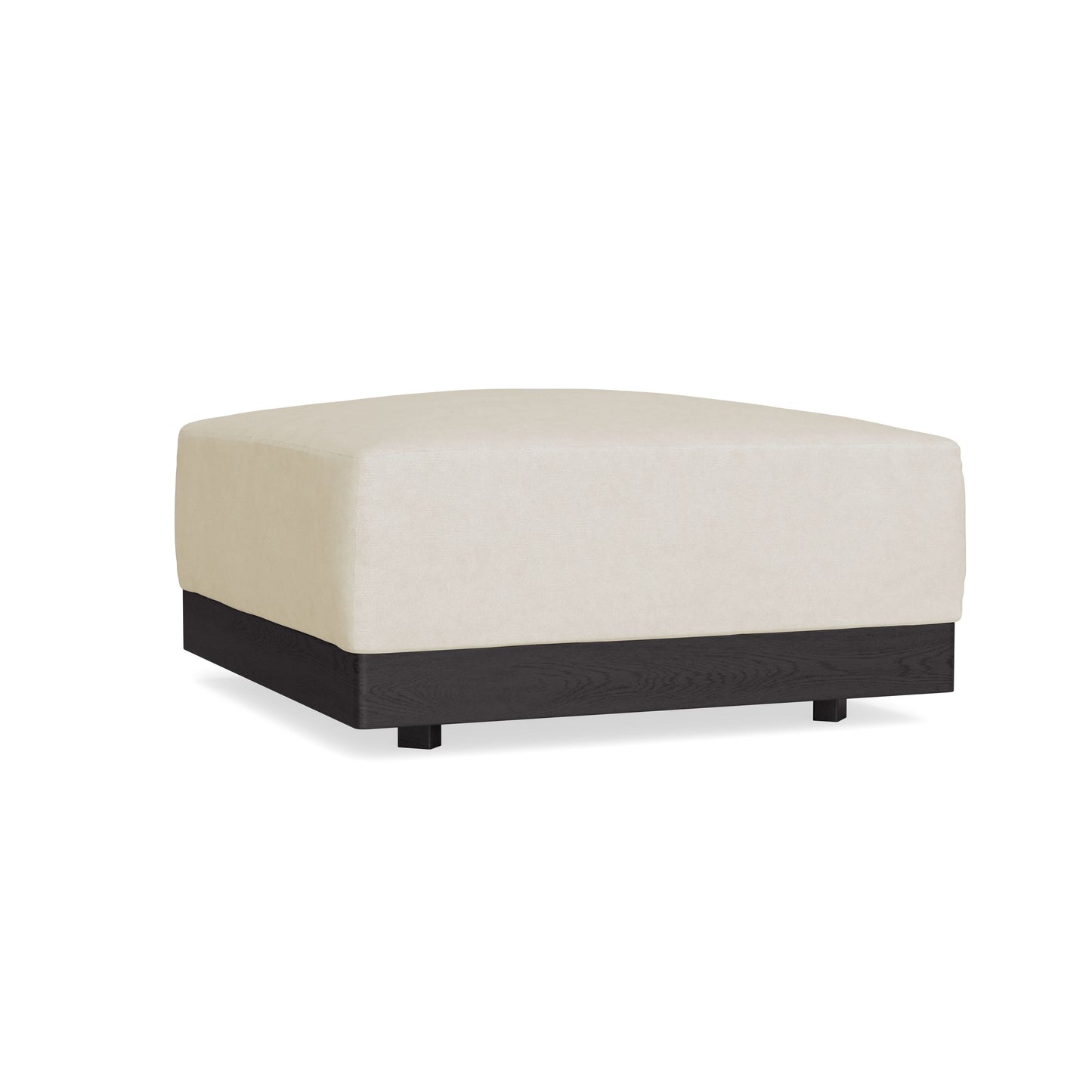 Modular Bondi Black Ottoman in Mascarpone | Memory Foam Blend