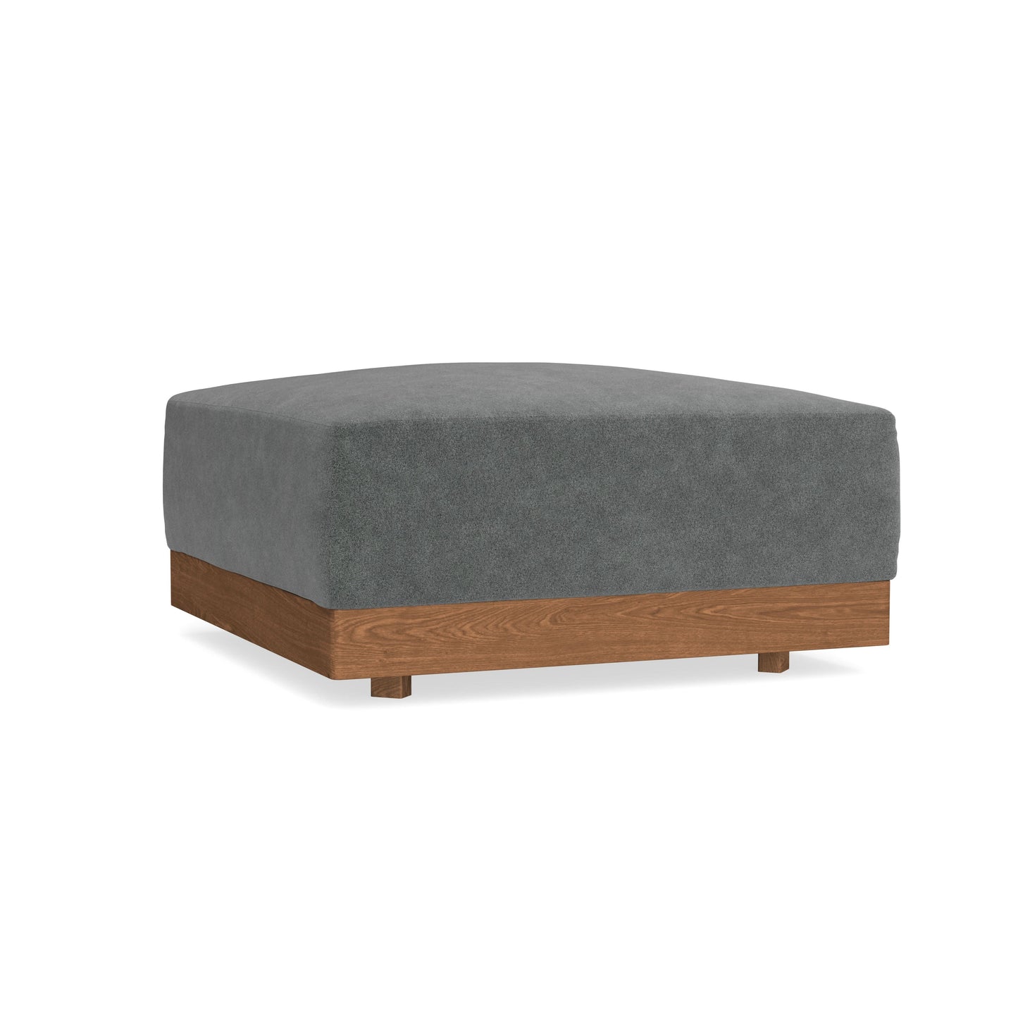 Modular Bondi Espresso Ottoman in Chimney Gray | Memory Foam Blend