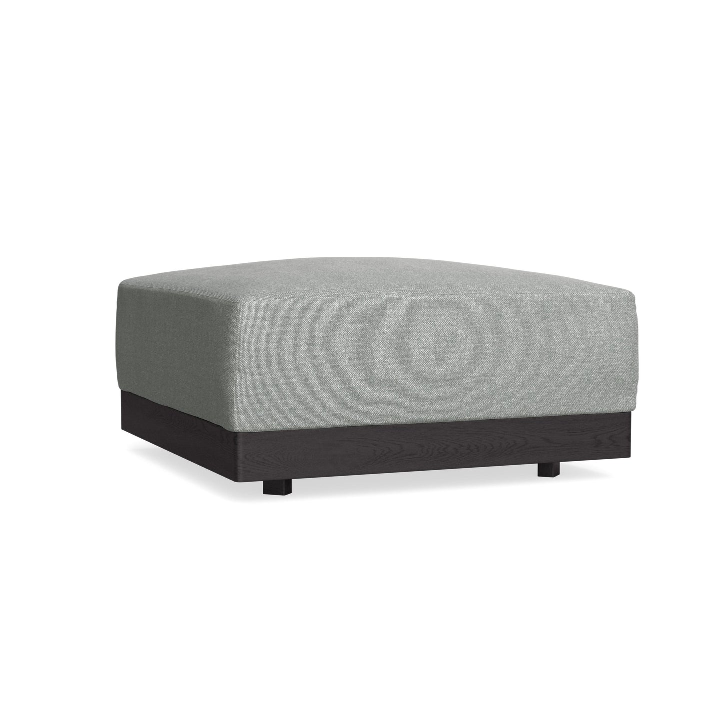 Modular Bondi Black Ottoman in Storm Gray | Memory Foam Blend