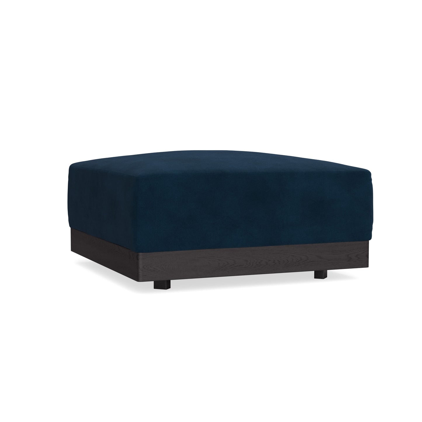 Modular Bondi Black Ottoman in Royal Blue | Memory Foam Blend