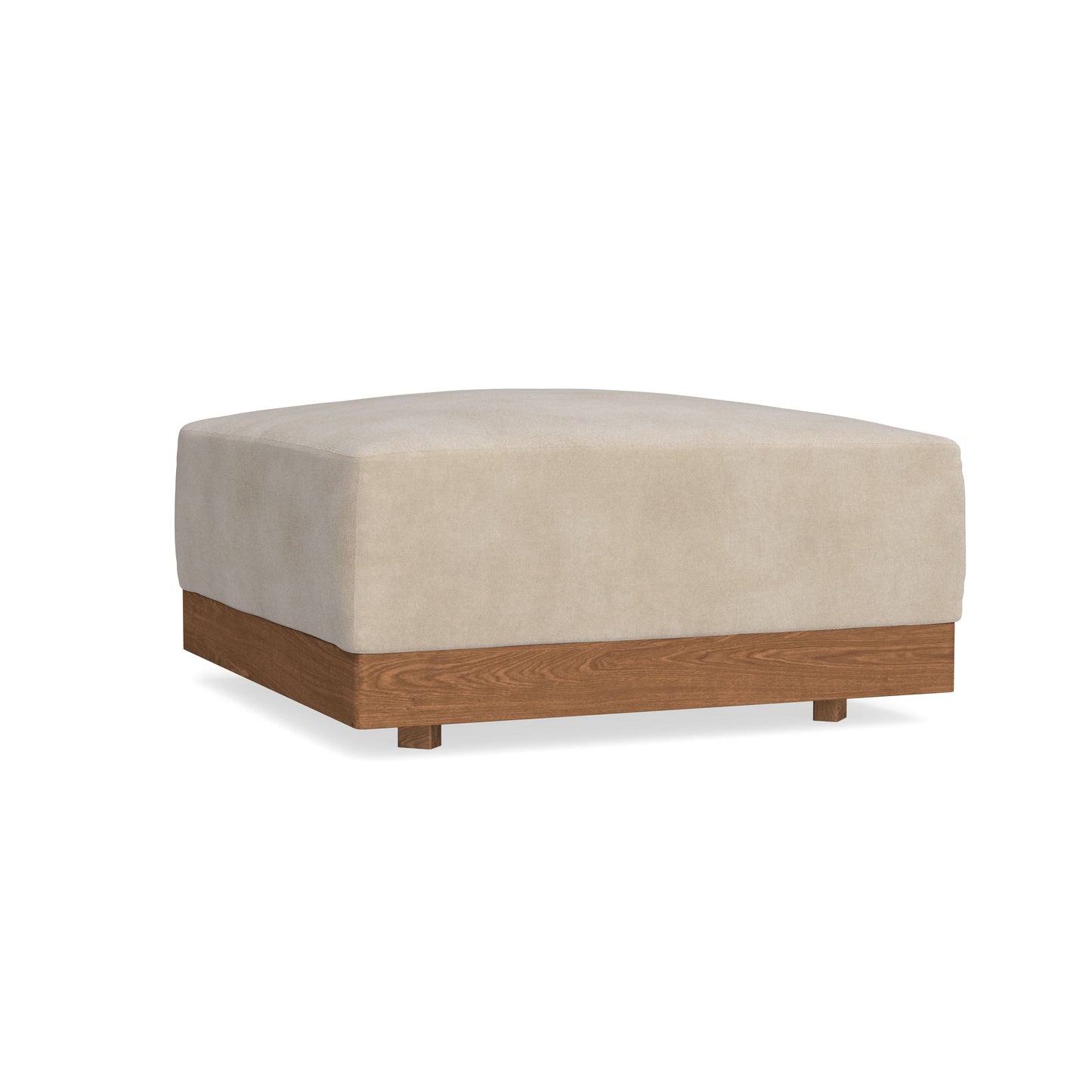 Modular Bondi Espresso Ottoman in Oyster | Memory Foam Blend