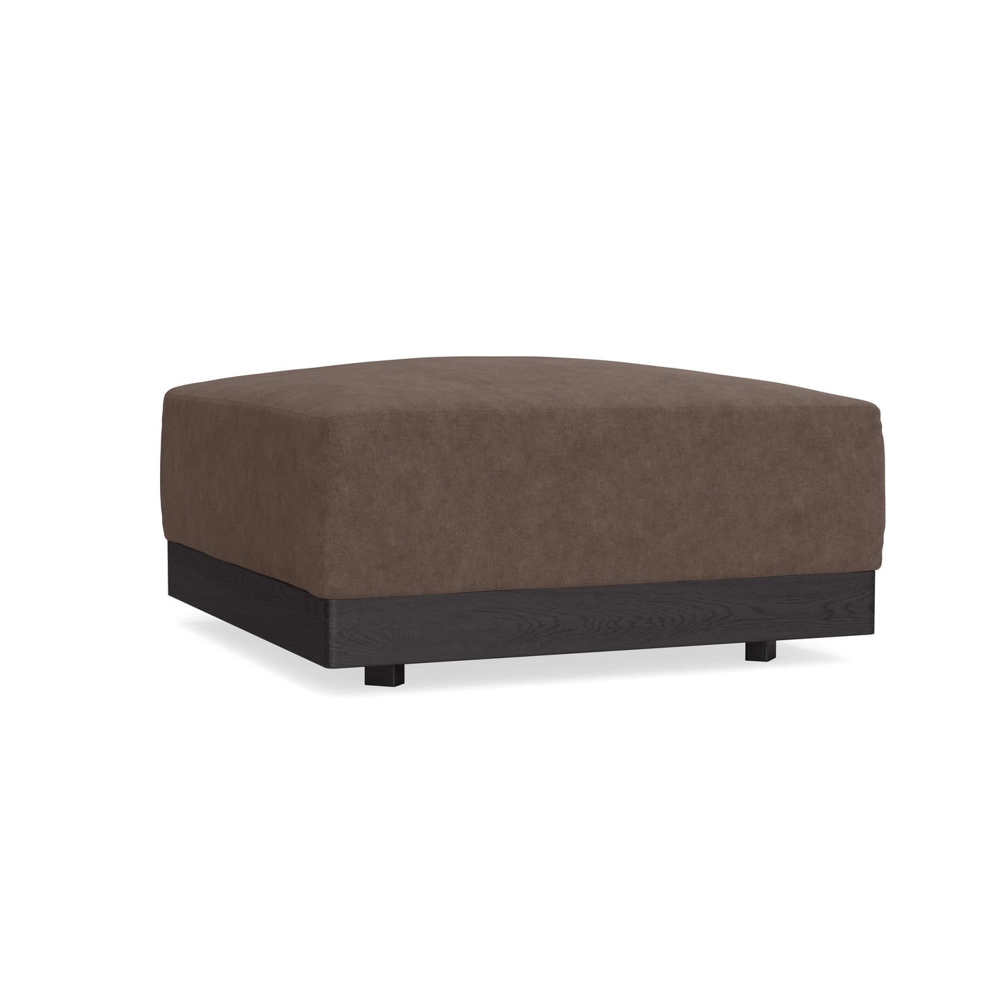 Modular Bondi Black Ottoman in Chocolate | Memory Foam Blend