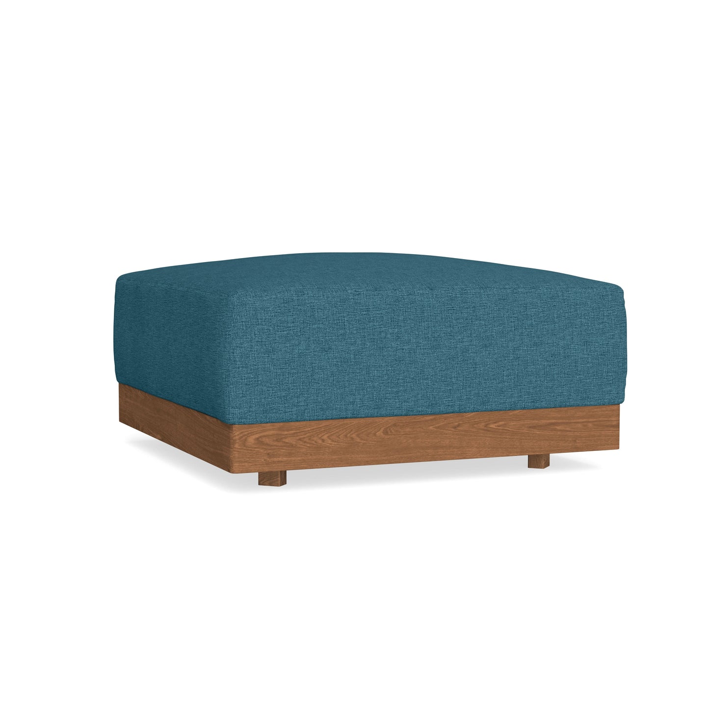 Modular Bondi Espresso Ottoman in Aegean Blue | Memory Foam Blend