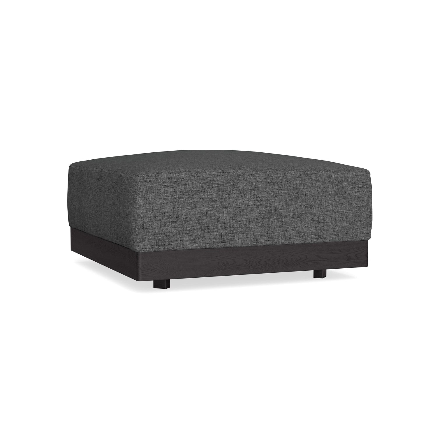 Modular Bondi Black Ottoman in Pebble | Classic Blend