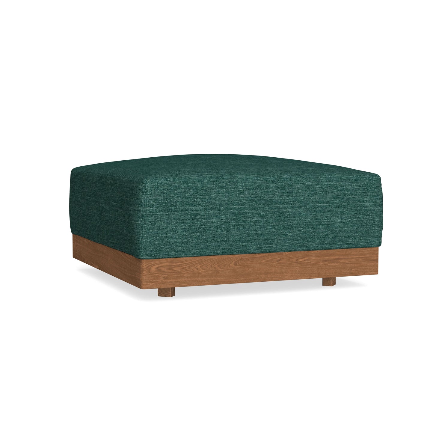 Modular Bondi Espresso Ottoman in Forest Green | Memory Foam Blend