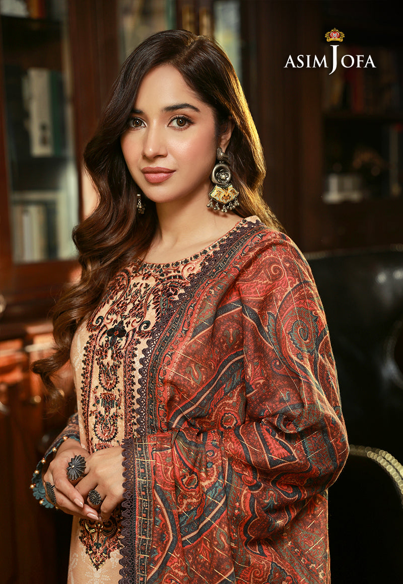 AJAWP-03 STITCHED EMBROIDERED KARANDI 3 PCS