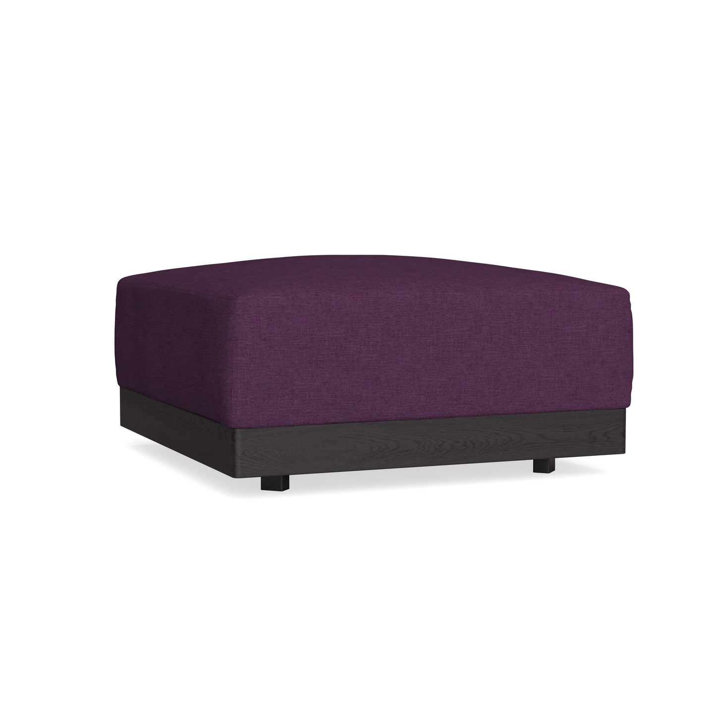 Modular Bondi Black Ottoman in Aubergine | Classic Blend