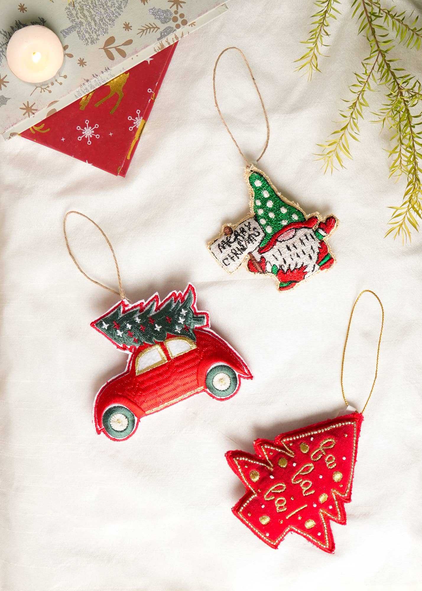 Christmas Tree Hanging Ornament, Set of 6