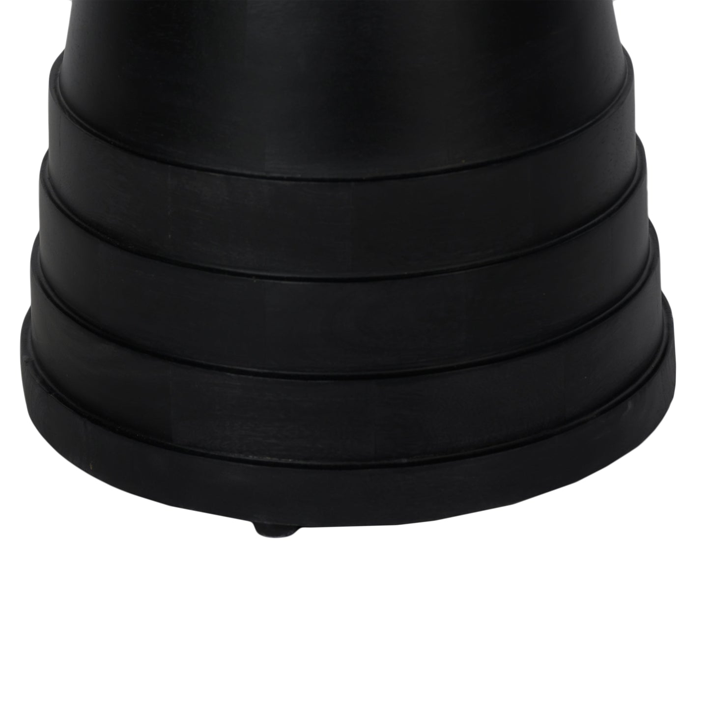 Solid Wood Round Side Table with Pedestal Base