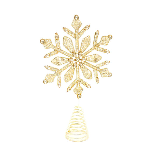 Golden Bead Work Tree Topper, Set of 2