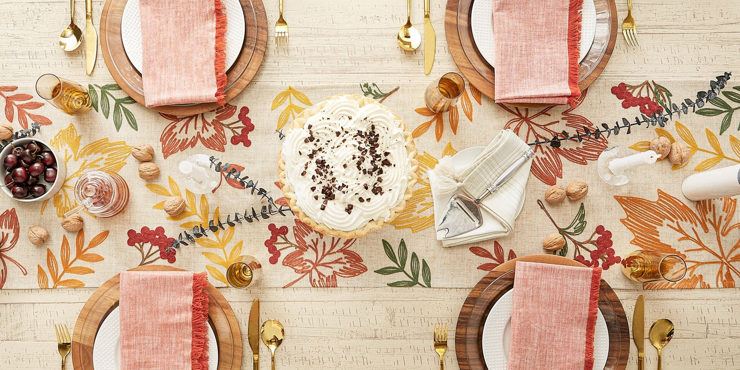 Scattered Leaves Table Runner 14X108