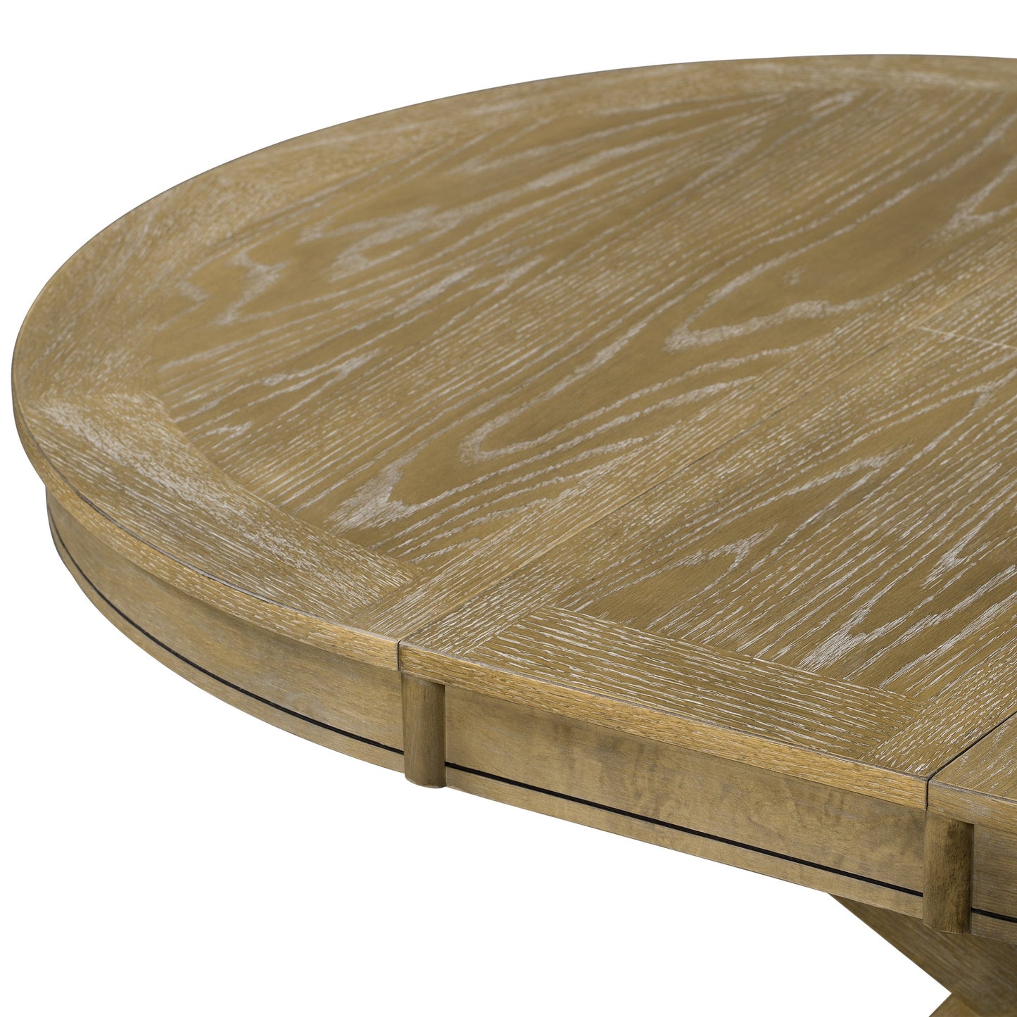 Melin Extendable Dining Table with Wood Frame and X-Shaped Base