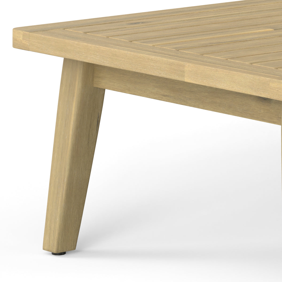 Outdoor Wooden Rectangular Coffee Table with Slatted Top