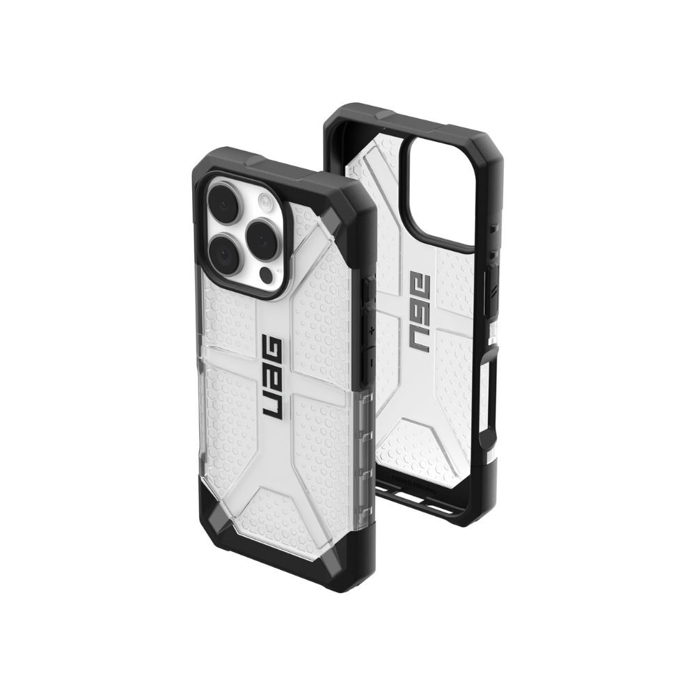 URBAN ARMOR GEAR Plasma Case for iPhone 16 Pro - Drop-Resistant, Wireless Charging (Clear)