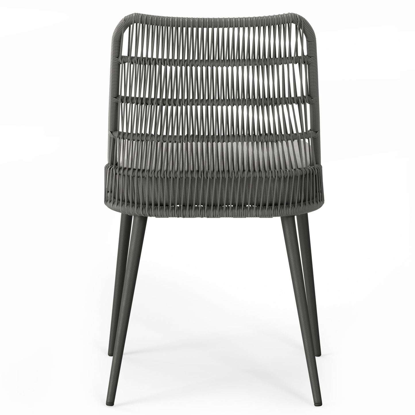Outdoor Dining Chair with Curved Back, Set of 2