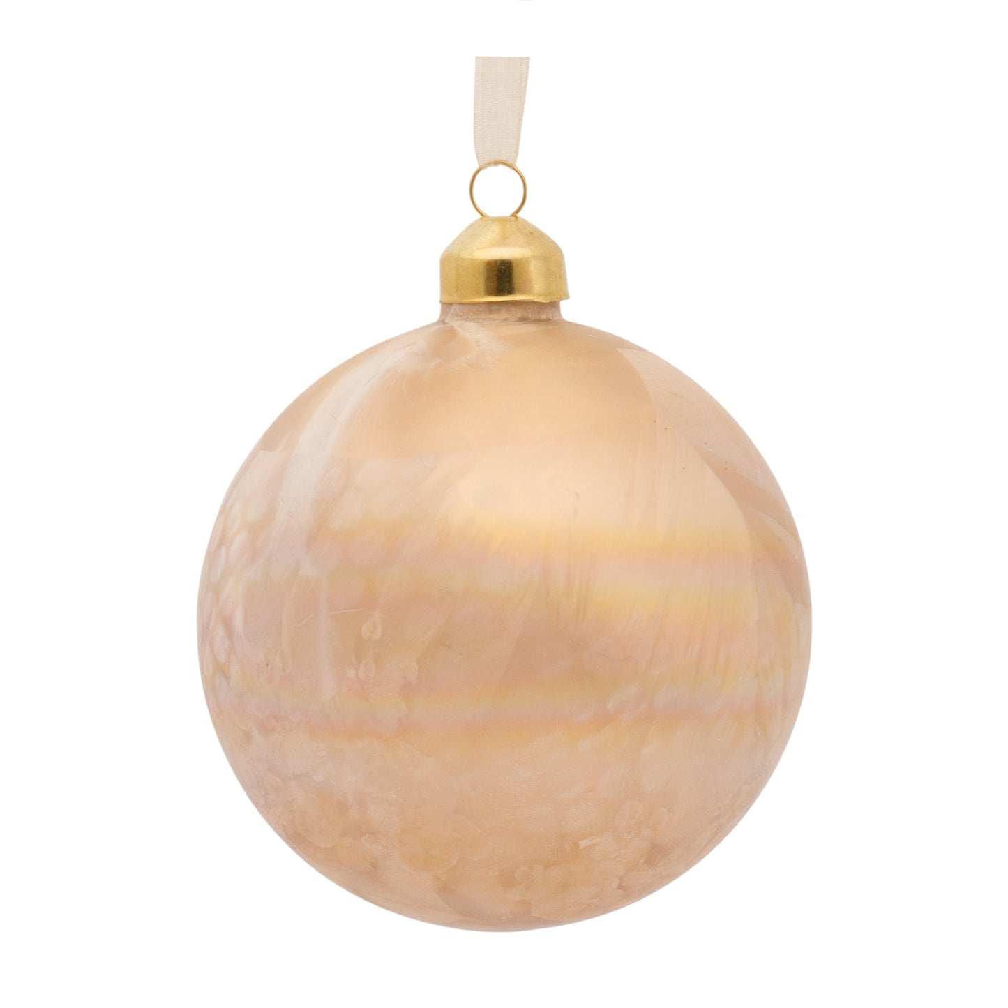 Gold Brushed Ball Ornament, Set of 6