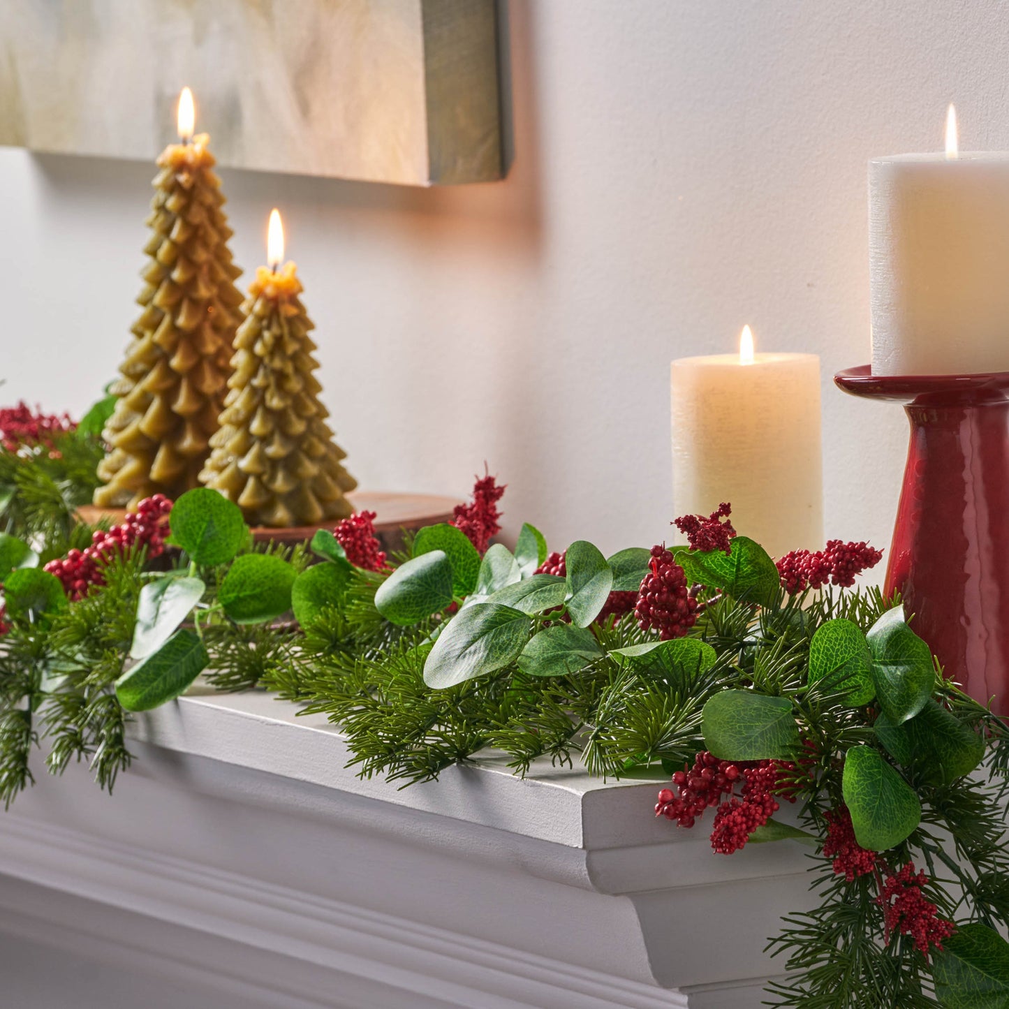 Aveny 5 ft Leaves/Berry Garland