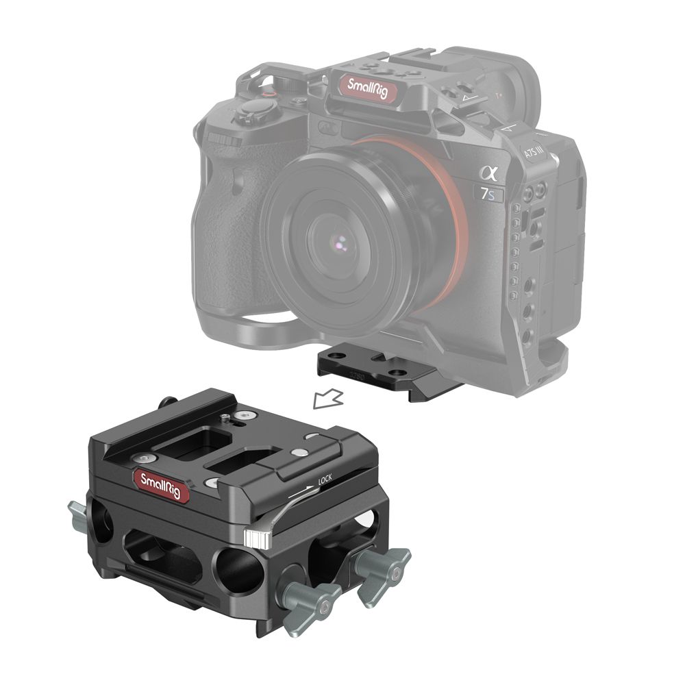 SmallRig Lightweight Baseplate with Dual 15mm Rod Clamp (magnesium alloy version) 3067