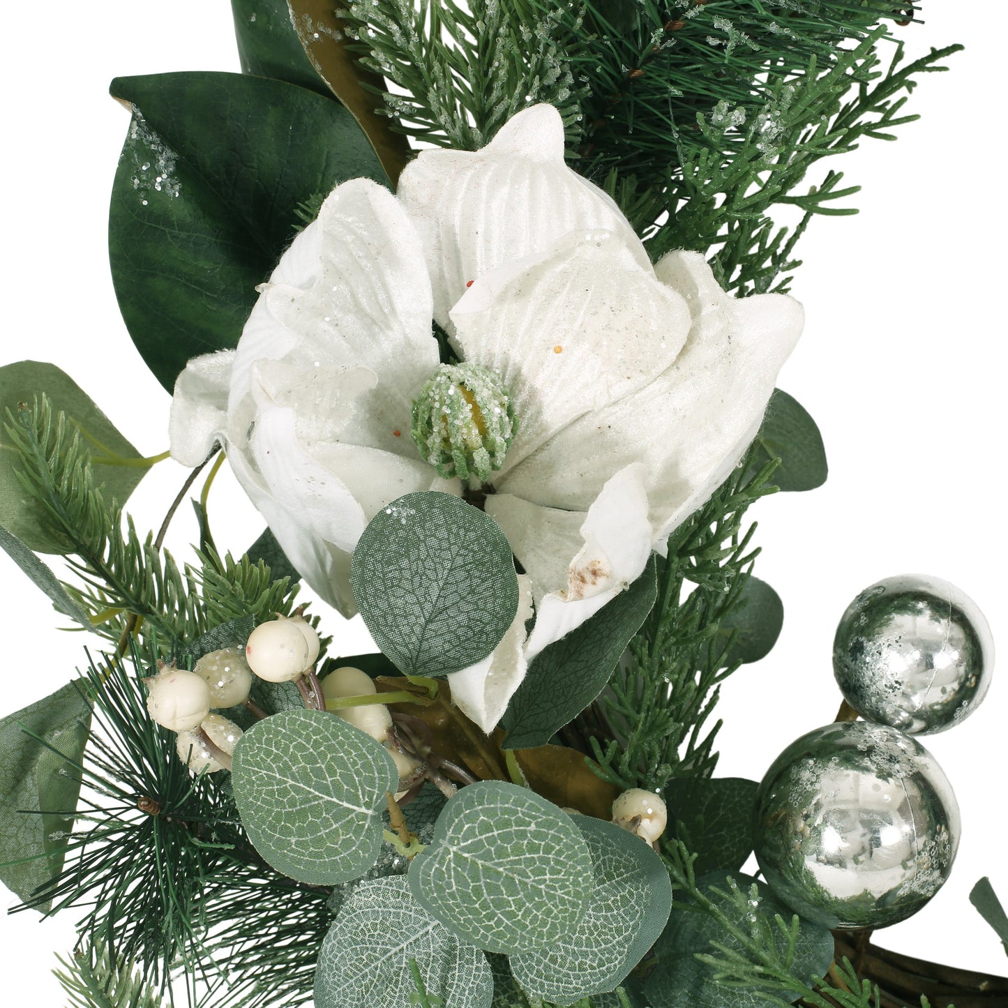 Glaive 21.75-inch Leaves and Magnolia Wreath
