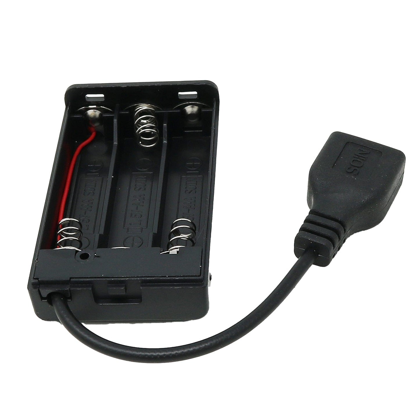 3xAAA USB Battery Holder with Cover and Switch