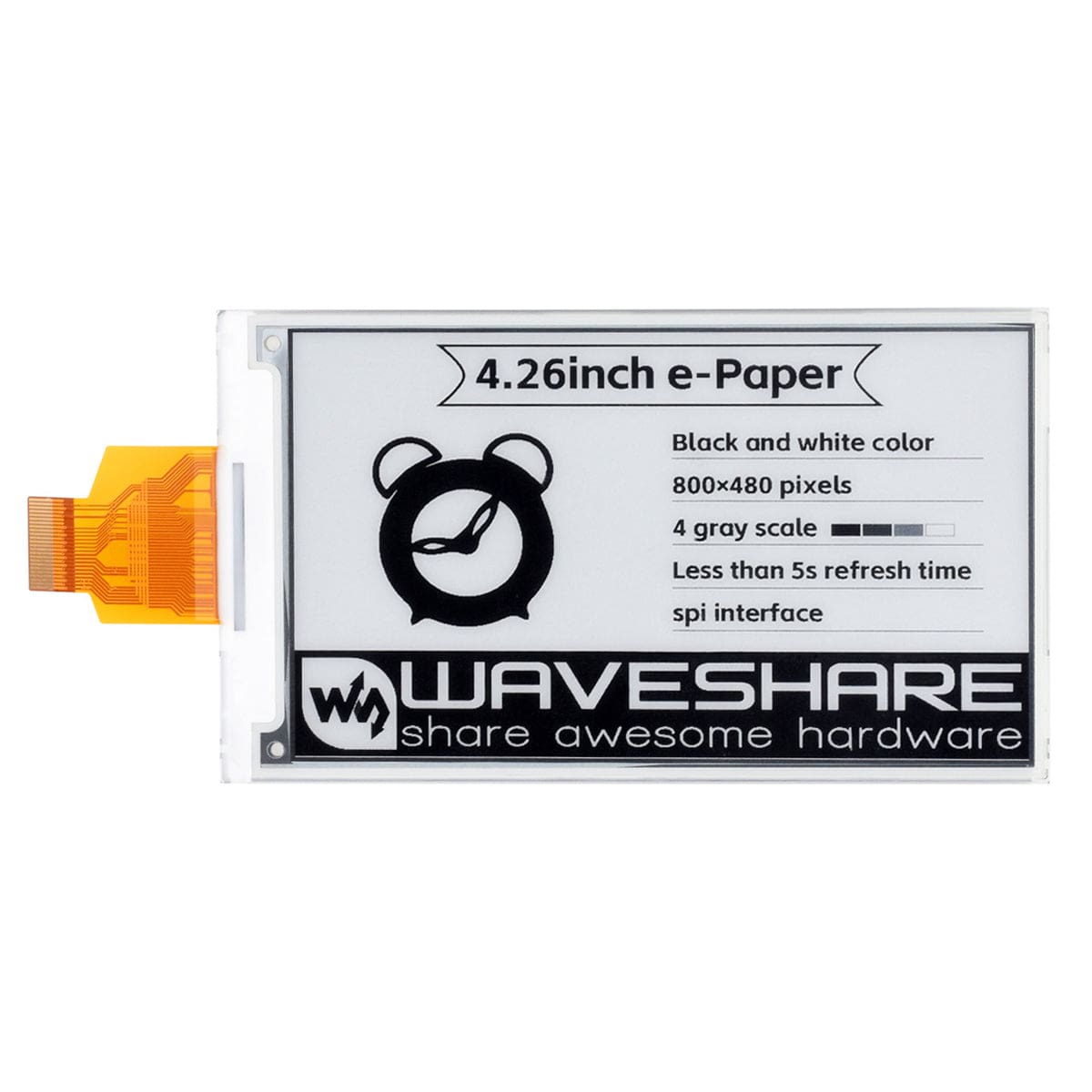 4.26" E-Paper Raw Display Panel (800x480)