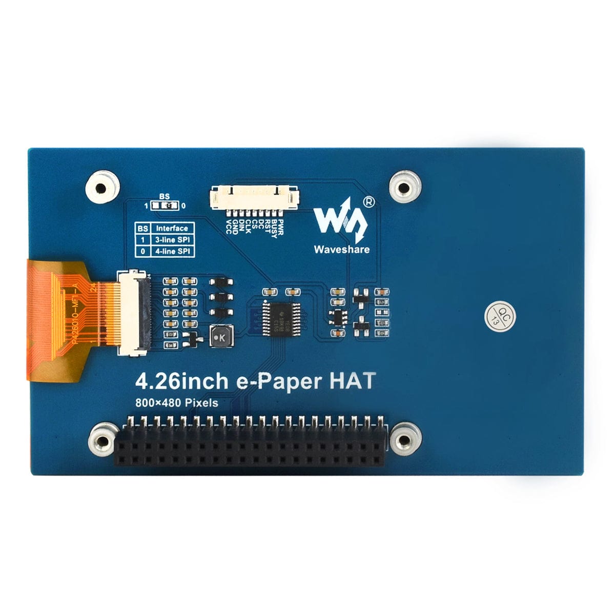 4.26" E-Paper Display HAT (800x480)