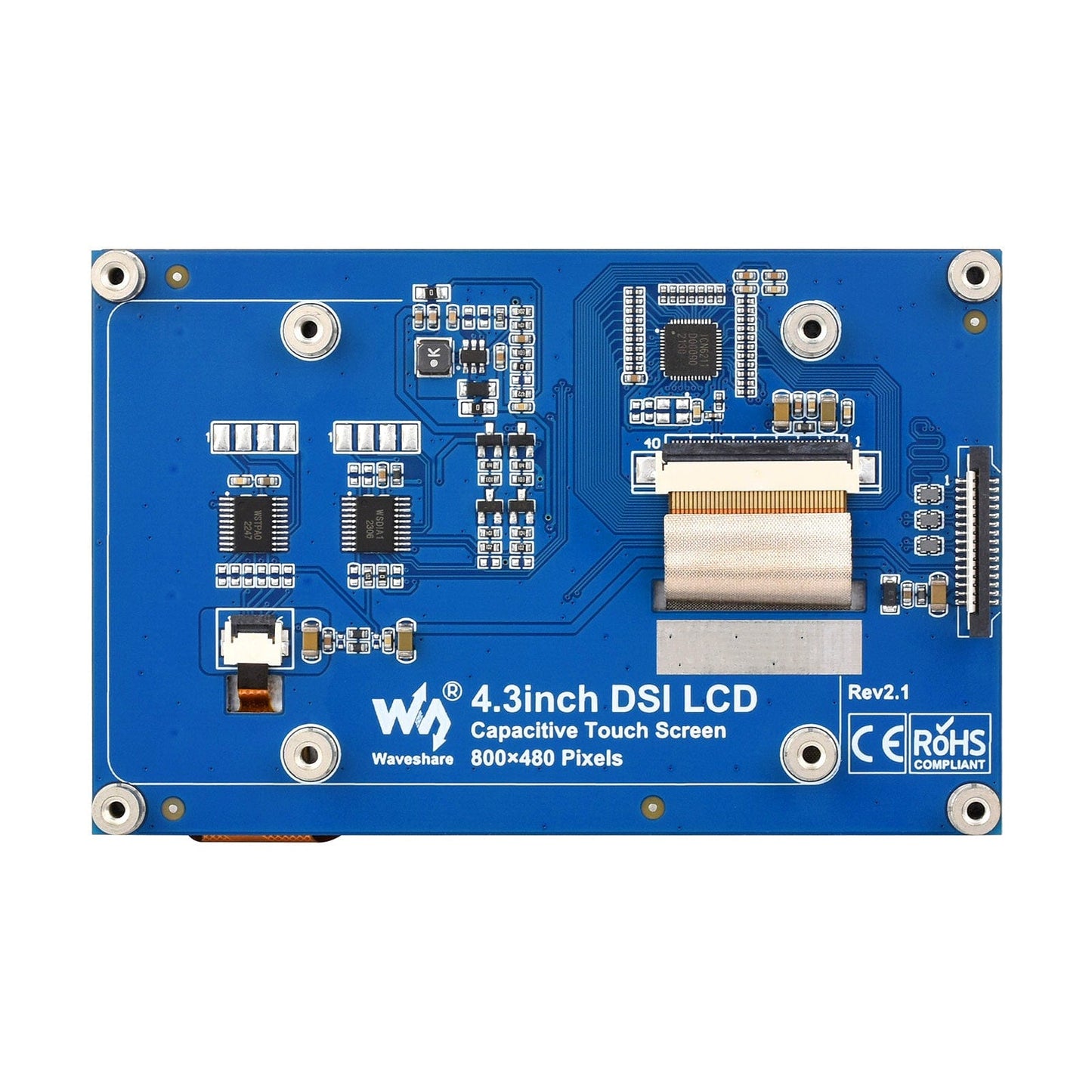 4.3" DSI QLED Capacitive Touch Display for Raspberry Pi (800x480)