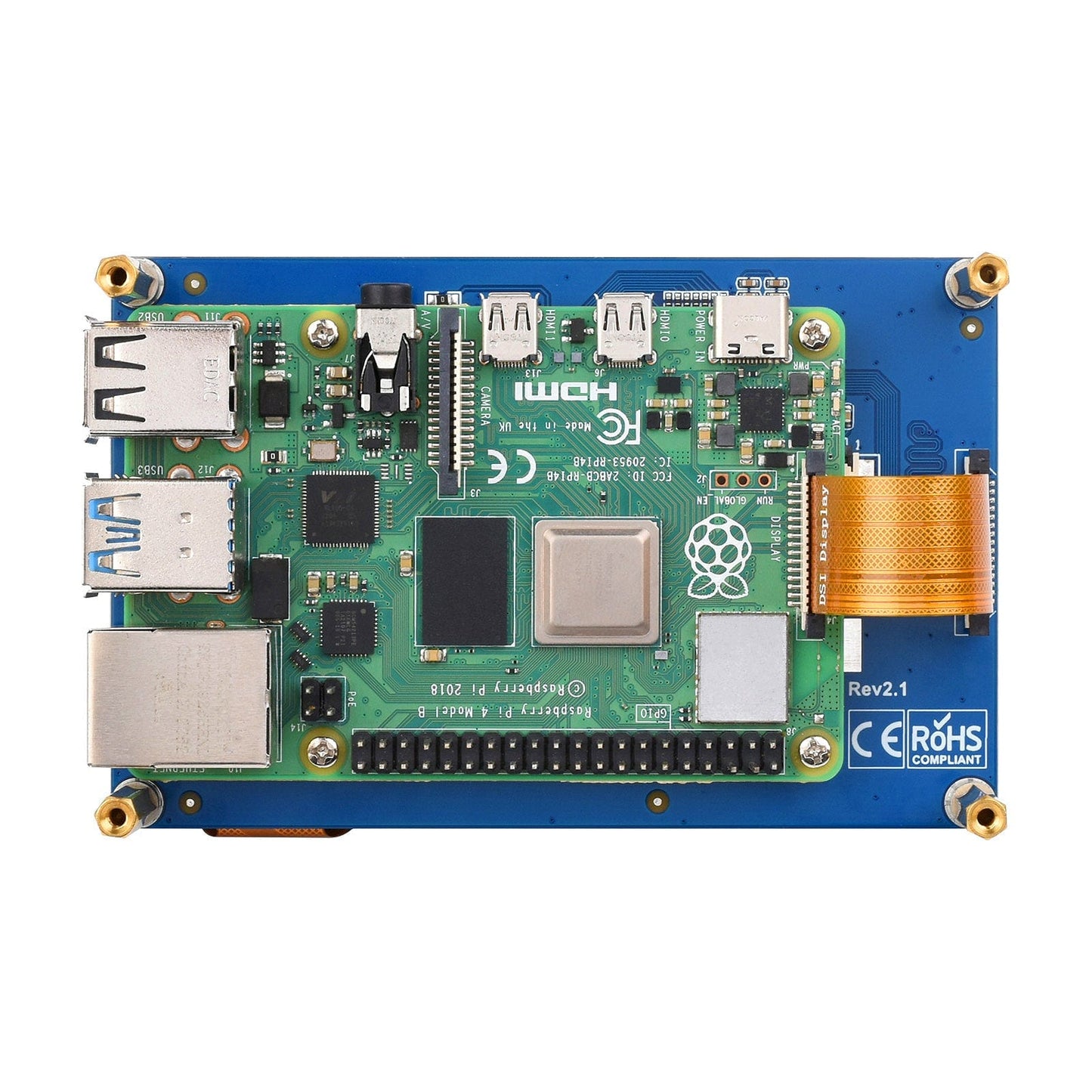 4.3" DSI QLED Capacitive Touch Display for Raspberry Pi (800x480)