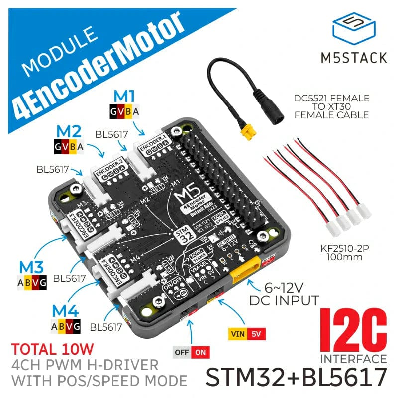 4-Channel Encoder Motor Driver Module (STM32F030)