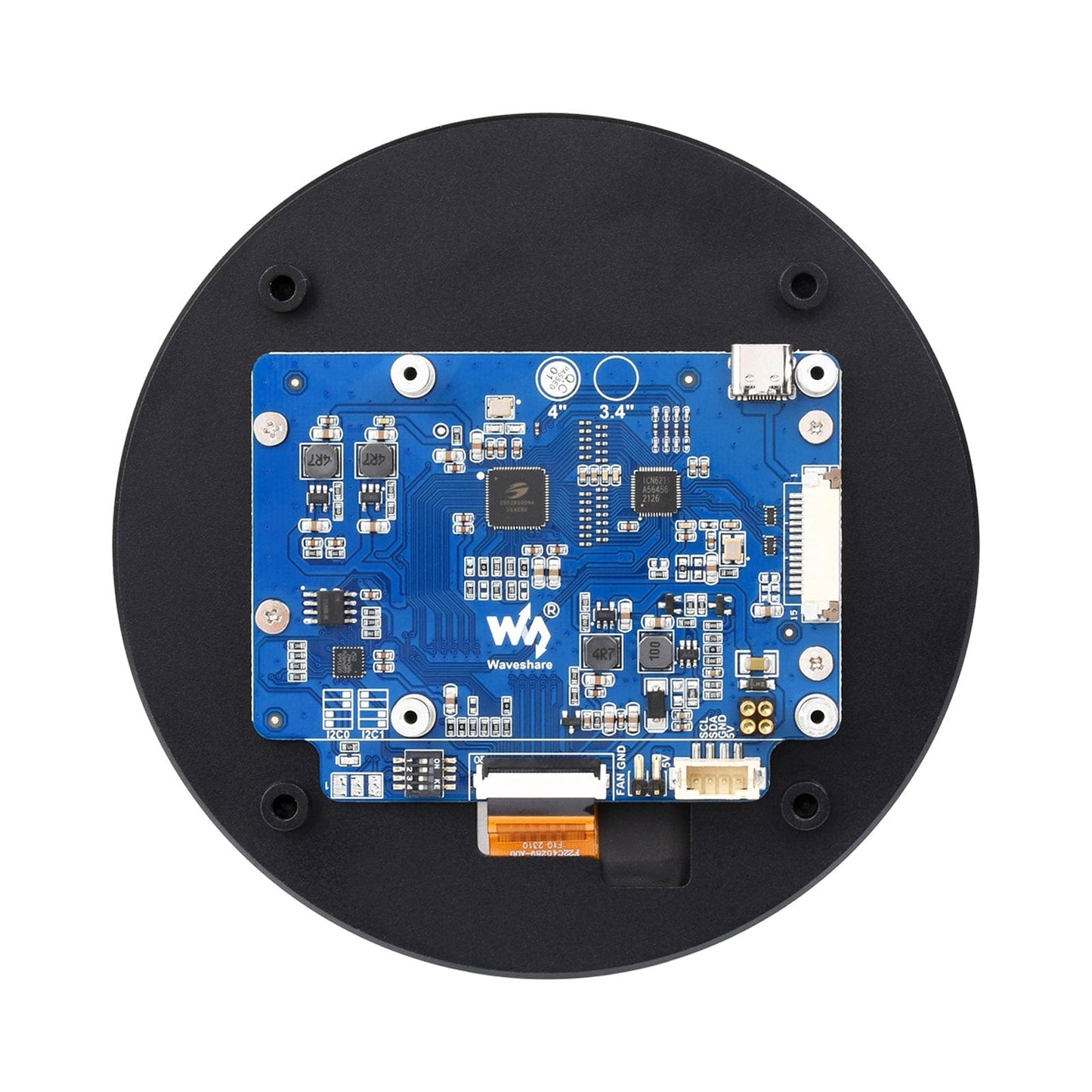 4" DSI Round Touch Display for Raspberry Pi