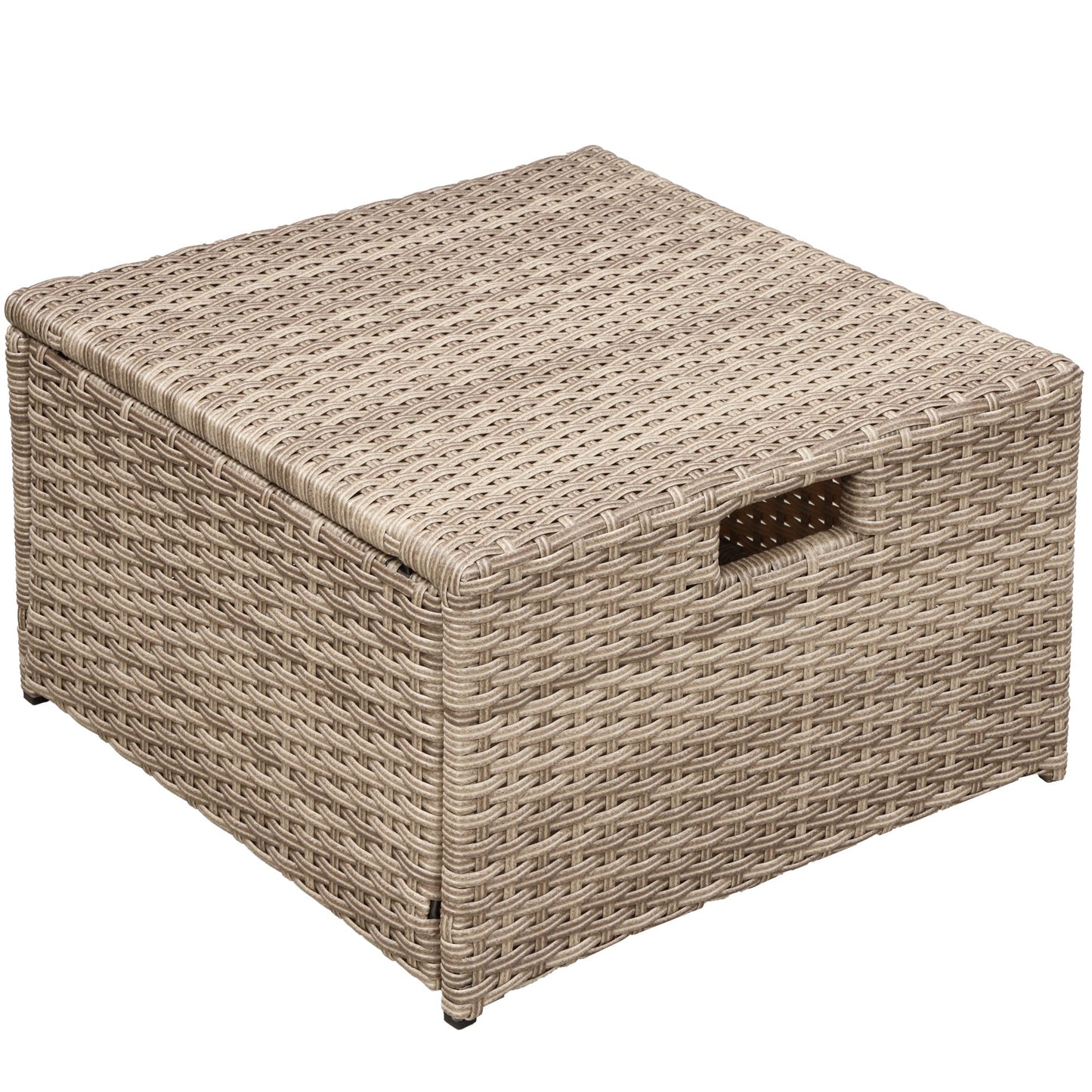 4-Piece Conversation Set with Ottoman and Cushions