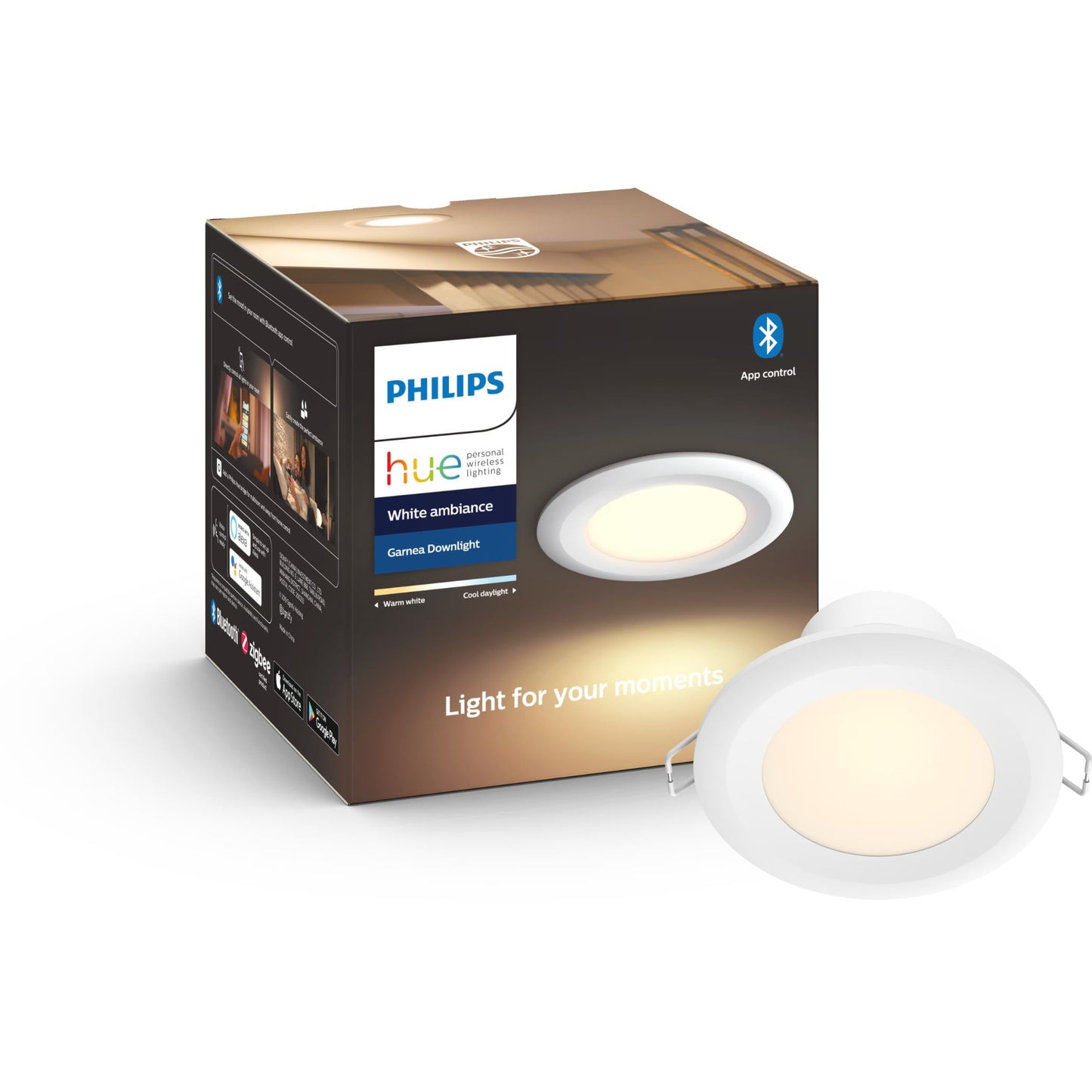 Philips Hue White Ambiance 600 Lumens Bluetooth Downlight 90mm