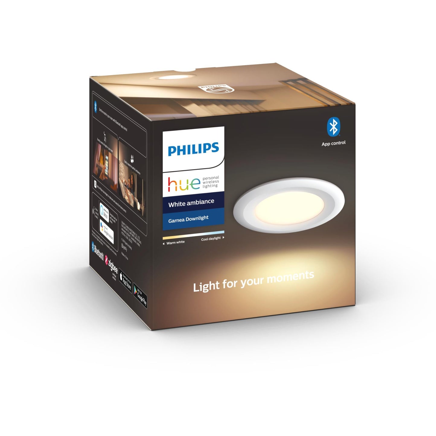 Philips Hue White Ambiance 600 Lumens Bluetooth Downlight 90mm