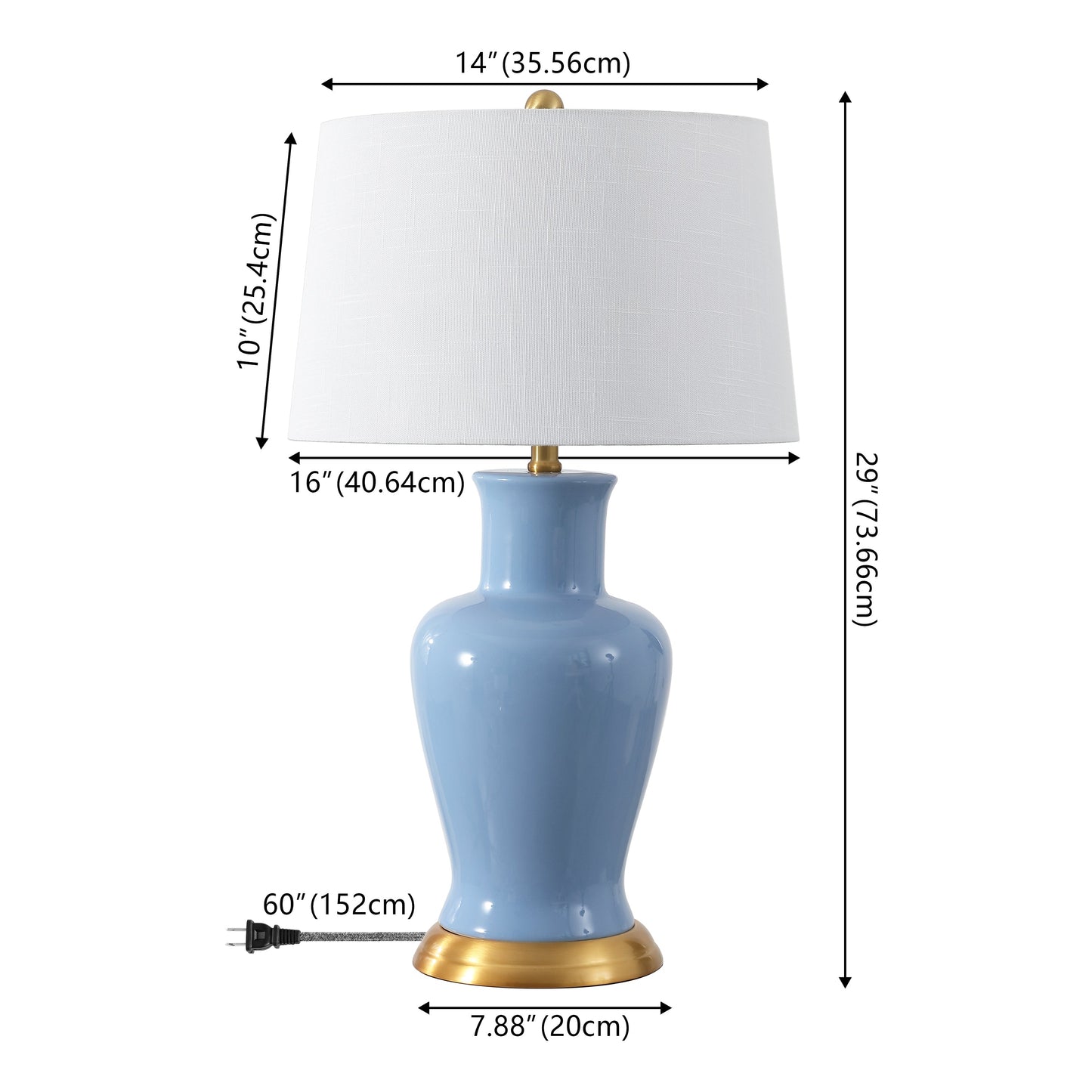 Julian Traditional Classic Ceramic Urn LED Table Lamp