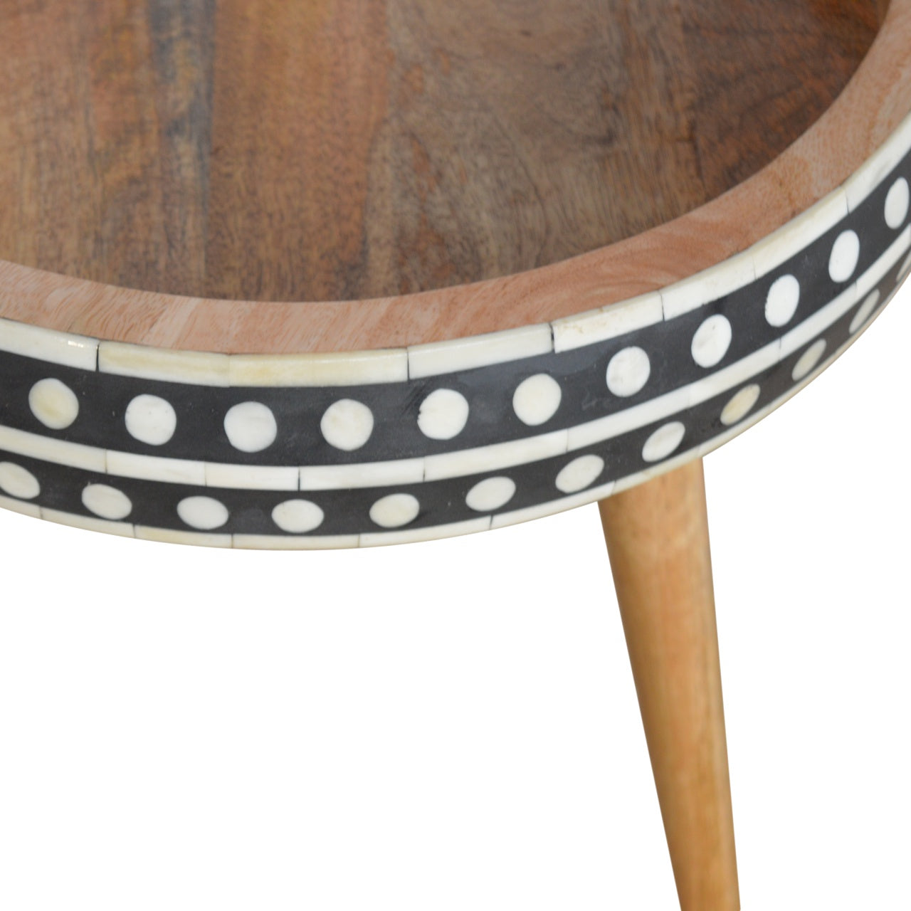 Round End Table with Tripod Base