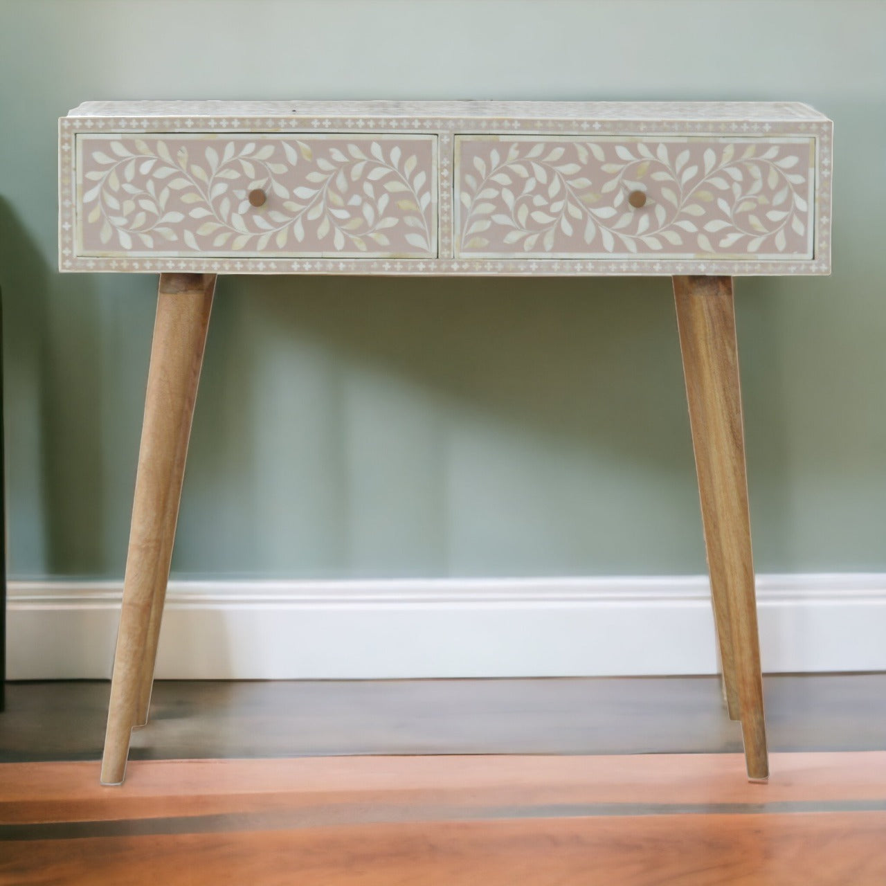 Floral Pattern Console Table