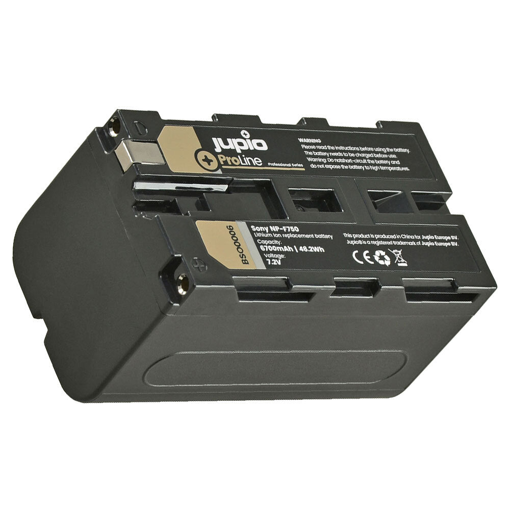 Jupio ProLine Li-ion 7.2V 6700mAh Battery For Sony NP-F750 Camera