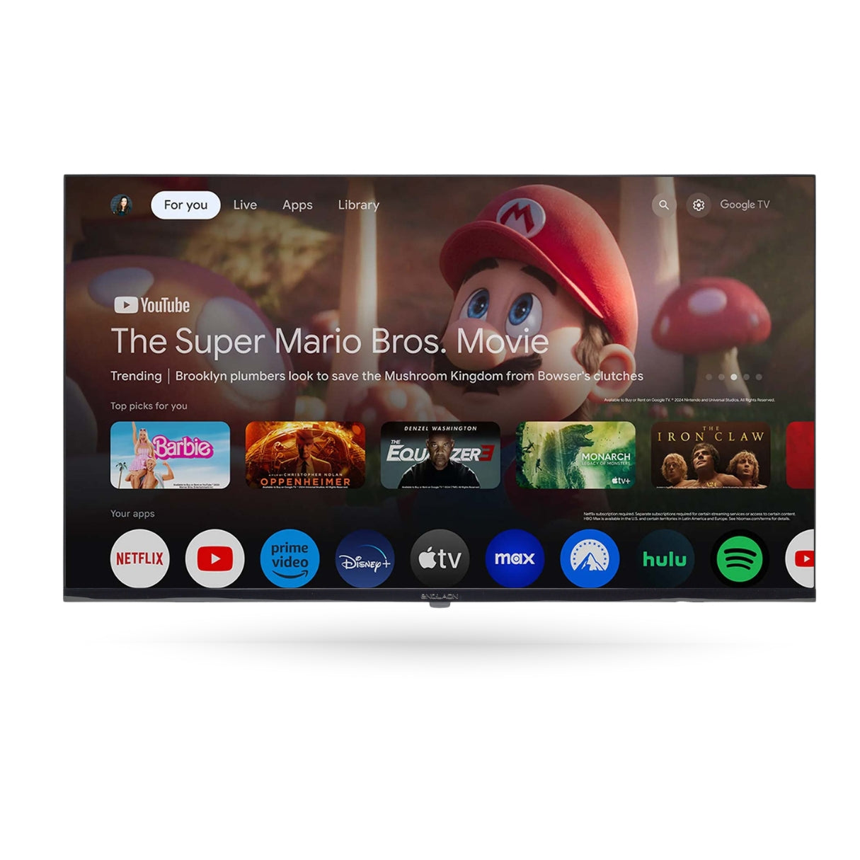 ENGLAON 40’’ Full HD 12V Smart TV With Chromecast, Bluetooth & Google TV
