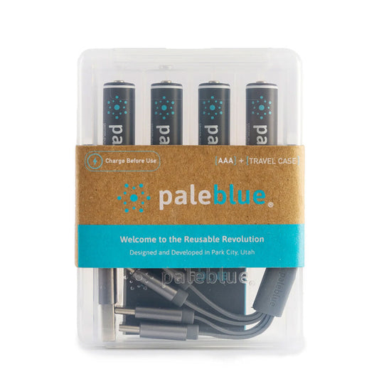 4-Pieces Paleblue Fast Charging AAA USB-C Rechargeable Batteries