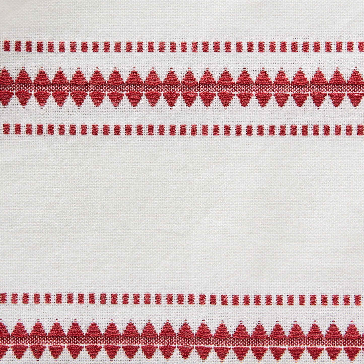 Barn Red Zig Dobby Stripe Table Runner 14X72
