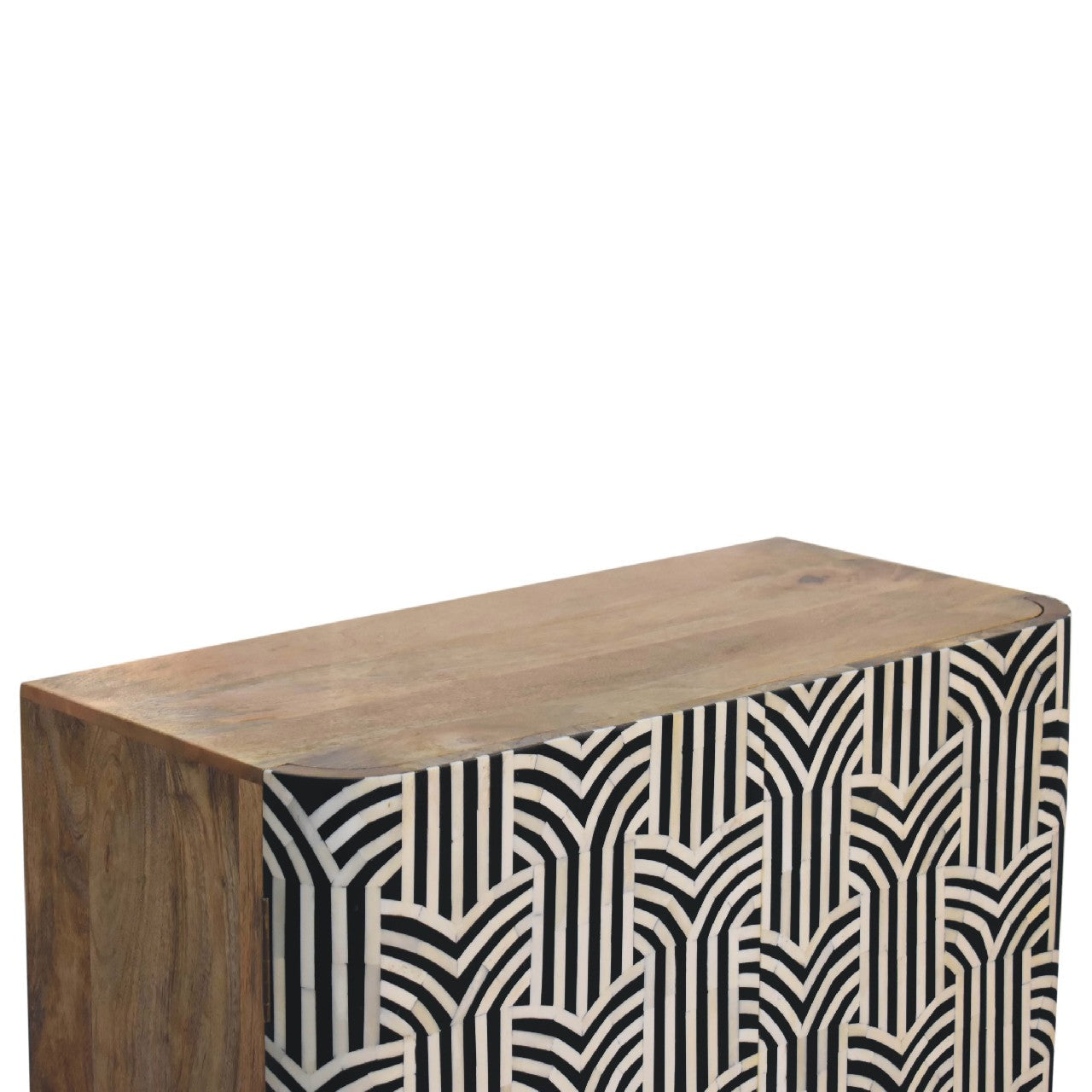Blossomx Bone Inlay Cabinet with 2 Doors and Shelves