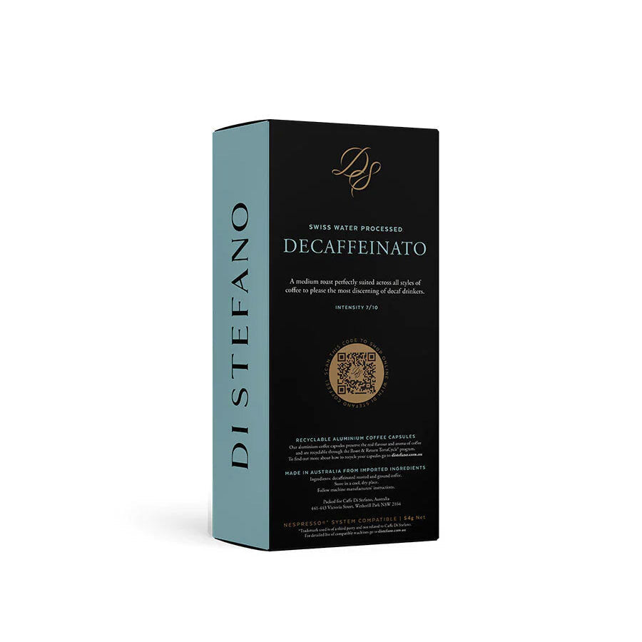 Di Stefano Decaf Coffee Capsules Nespresso Pods 10 Pack 54g (Decaffeinato)