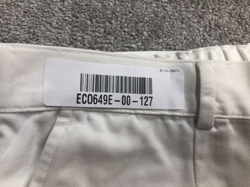 L L Bean Shorts Men 14 White 100% Cotton Straight Chino Short Pocket Lightweight