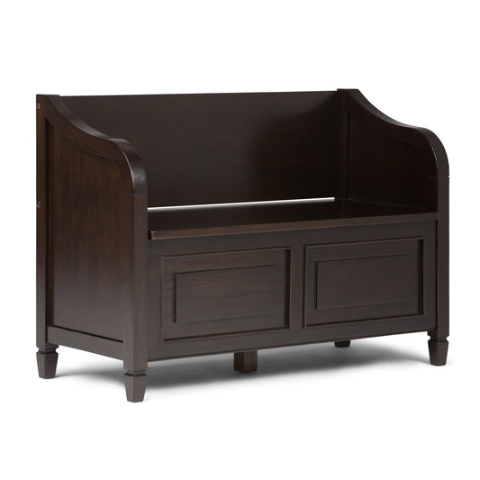 Lucidity Storage Bench with Lift-up Lids and Raised Panels