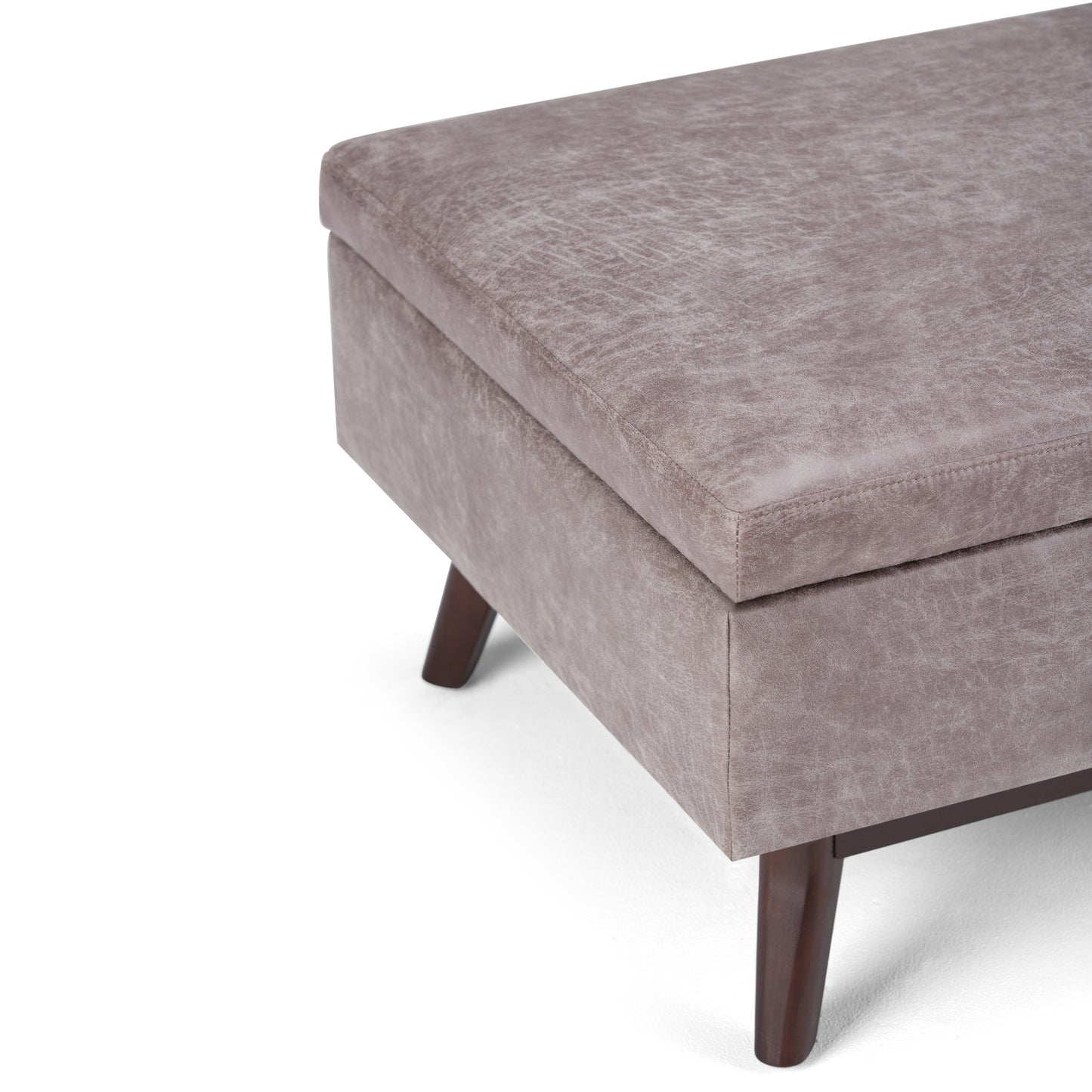Untamed Upholstered Ottoman with Flip Top Storage and Wood Frame
