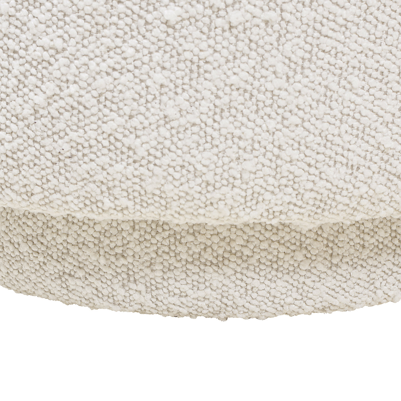 Mushroom Footstool with Sherpa-Textured Upholstery