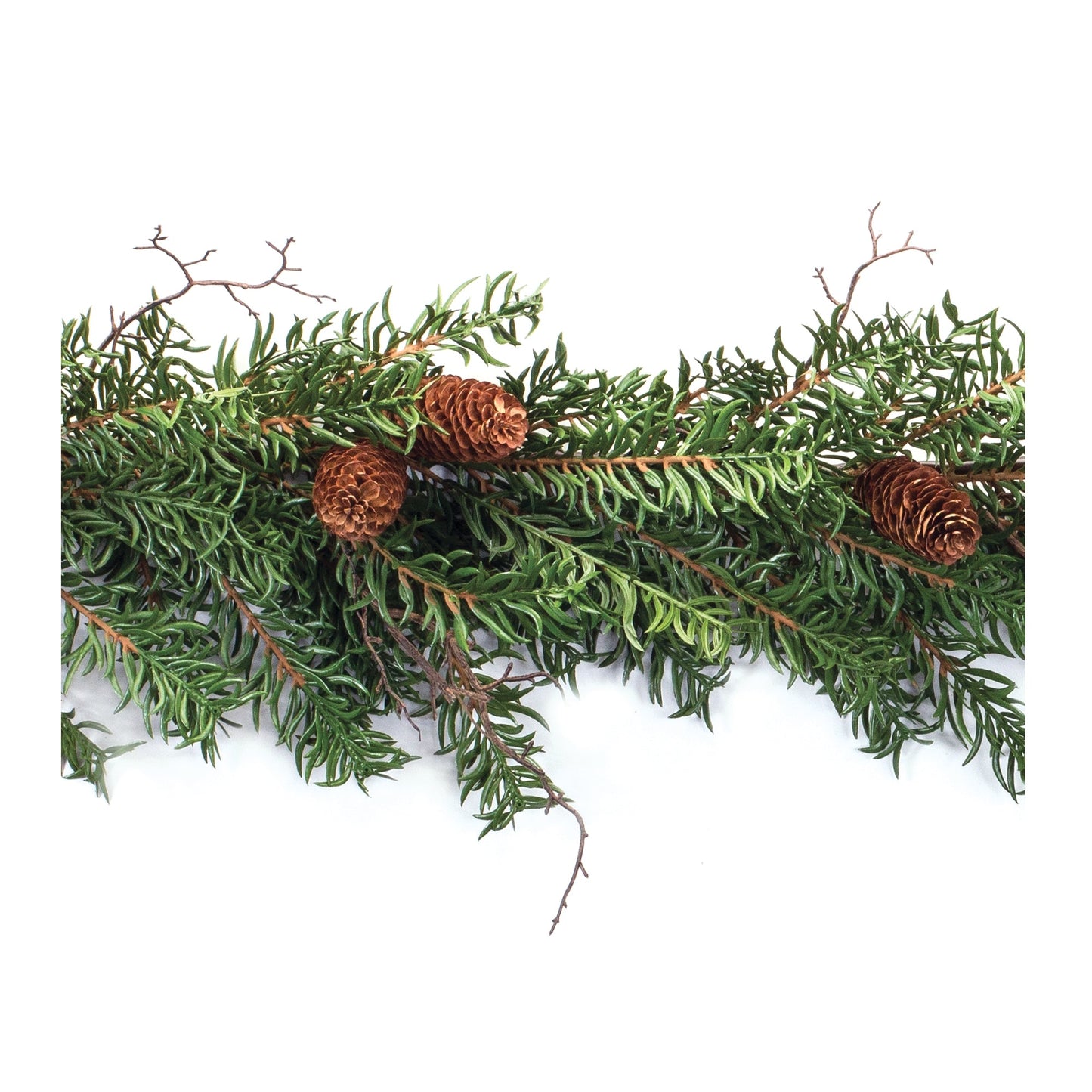 Pine Garland with Twig and Pinecones 5.5'L