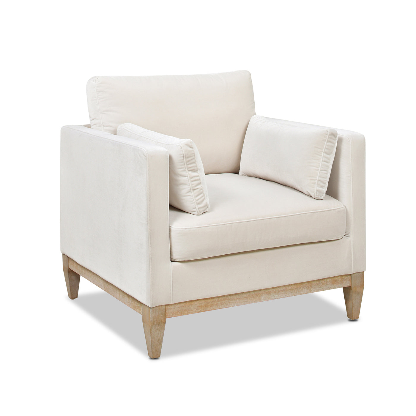Contour Velvet Upholstered Accent Chair with Removable and Reversible Back
